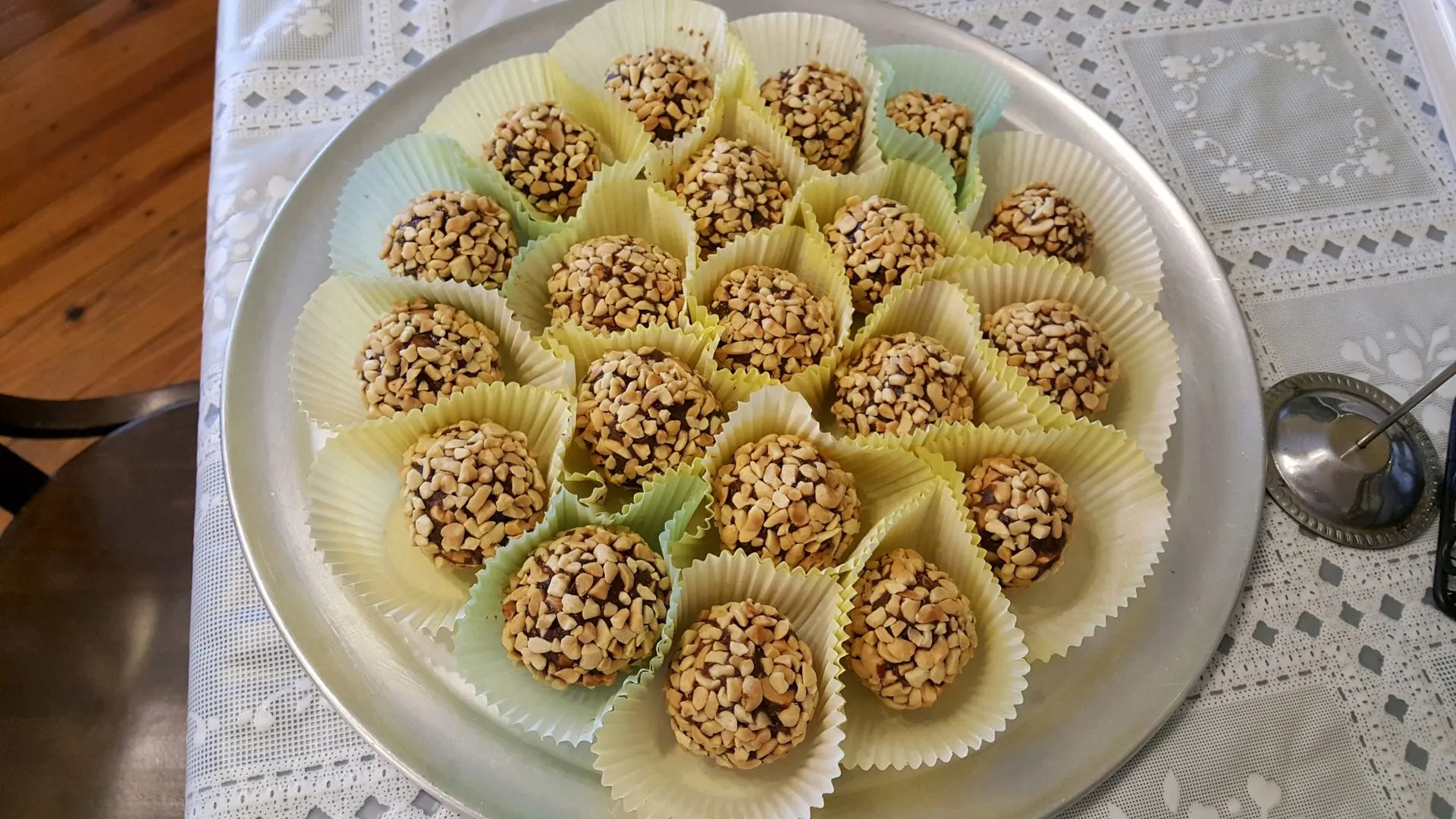 Homemade Russian nut-rolled candies